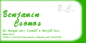 benjamin csomos business card